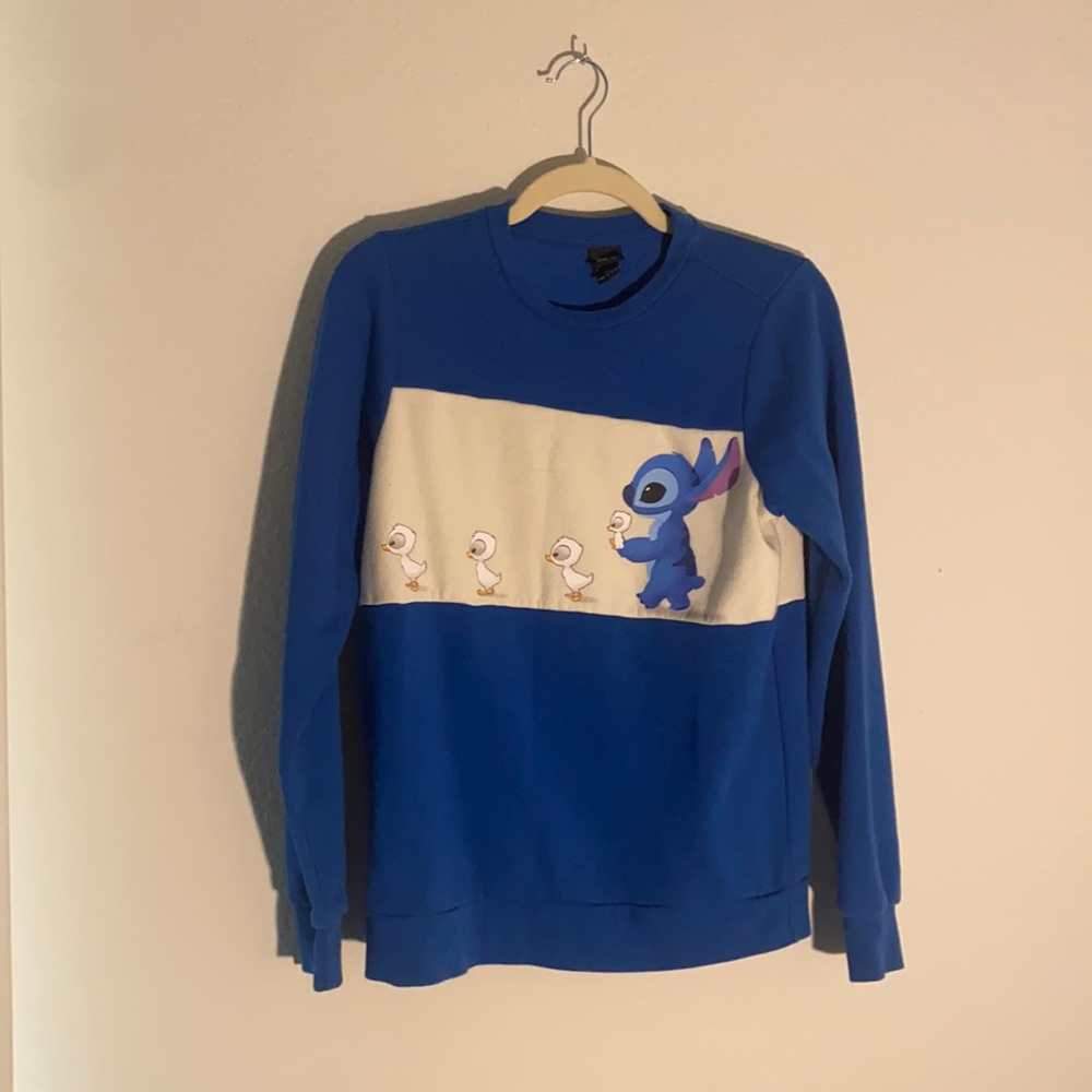 Lilo & Stitch blue sweater.